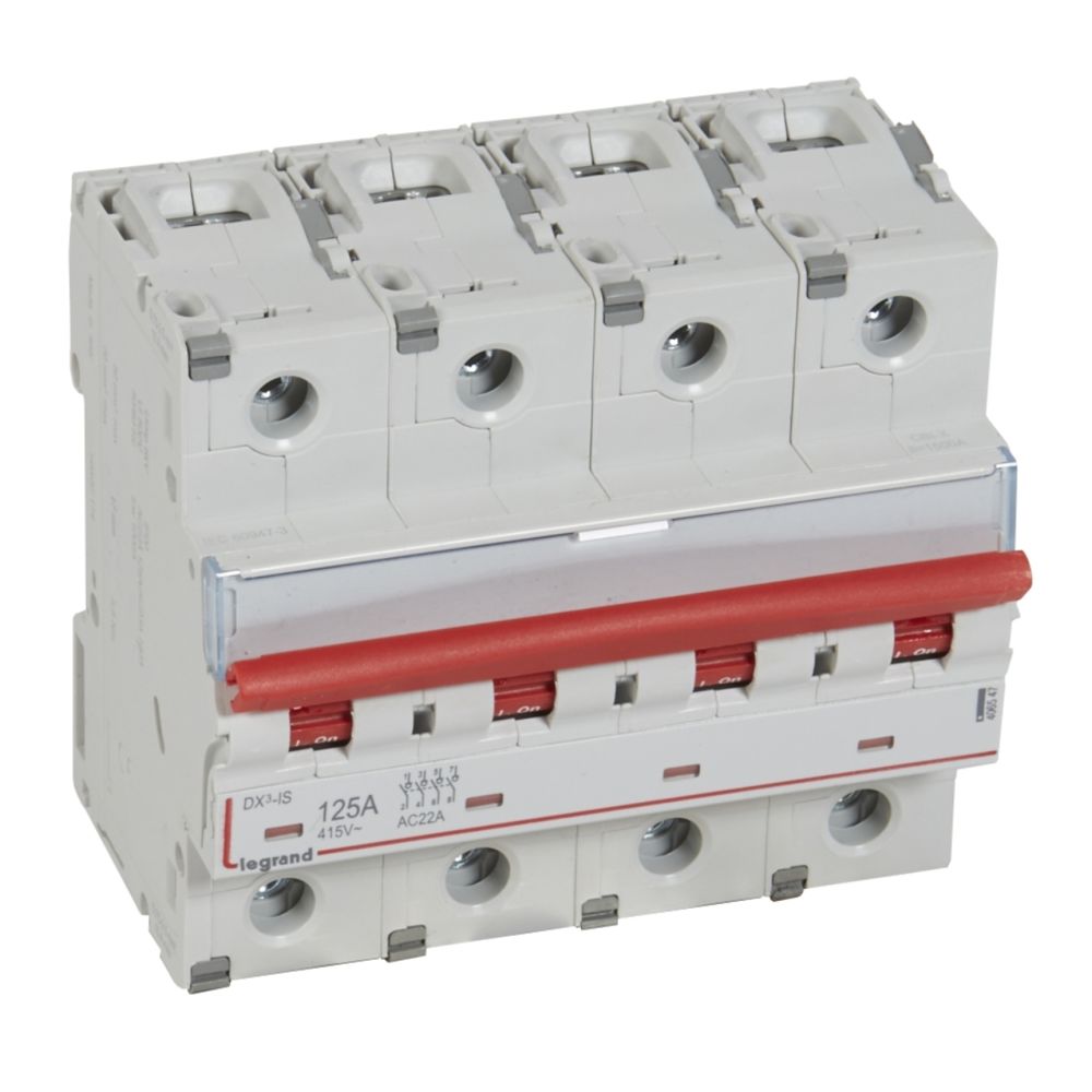 Legrand - interrupteur sectionneur legrand dx3 125a 4 poles à déclenchement - Coupe-circuits et disjoncteurs
