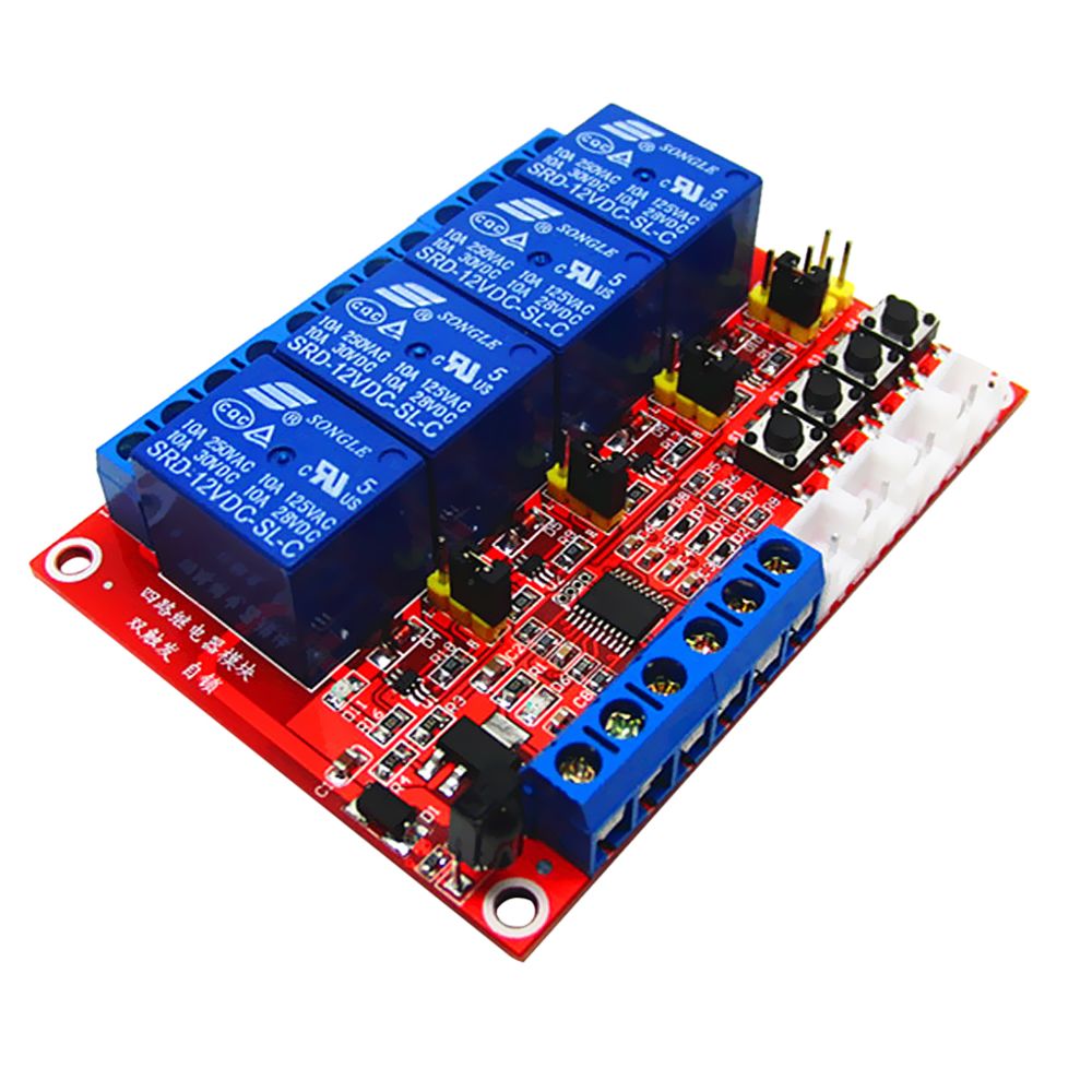 marque generique - Module de relais à verrouillage auto-verrouillage à 4 canaux h / l triger de niveau pour arduino 12v - Appareils de mesure