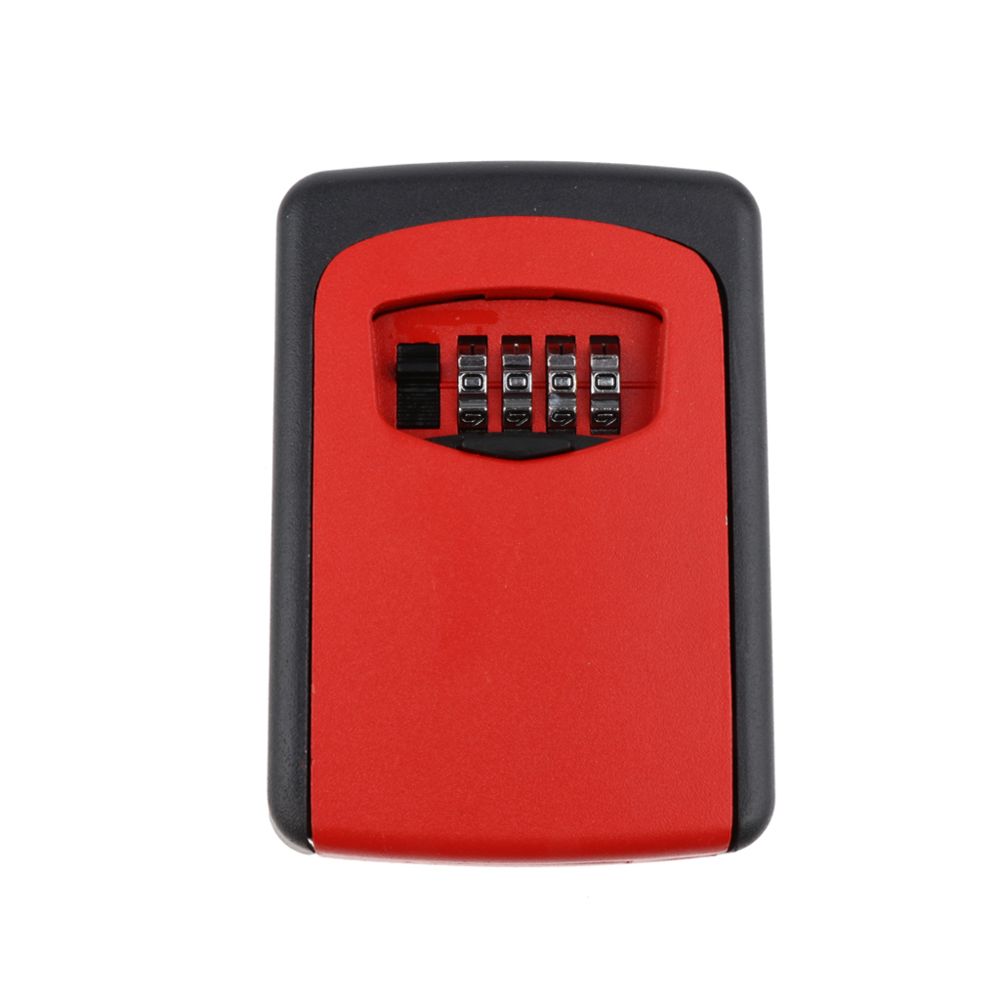 marque generique - boîte de verrouillage de clé à clé 4 chiffres serrure à combinaison murale rouge - Coffre fort