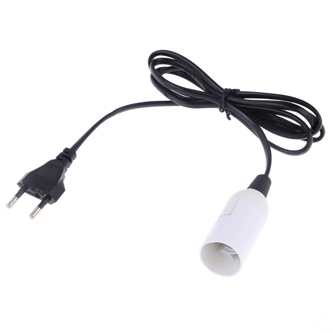 Wewoo - Prise d'alimentation de lustre de bougie de fil E14 avec le câble d'extension de 1.5mprise EU blanc - Douilles électriques