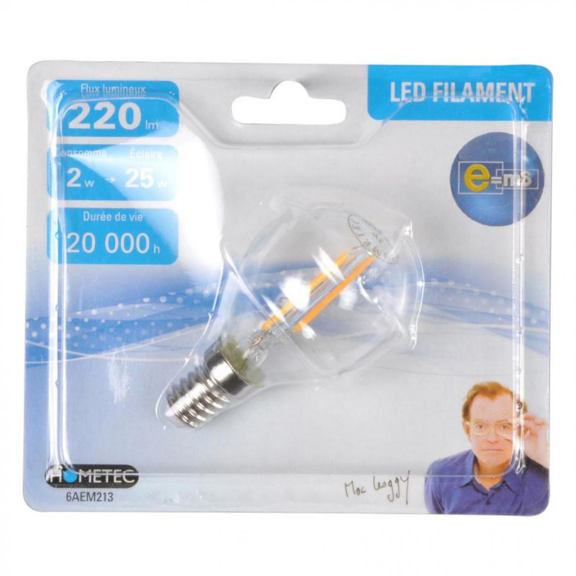 Paris Prix - Ampoule LED Filament Sphère 2W 8cm Orange - Ampoules LED