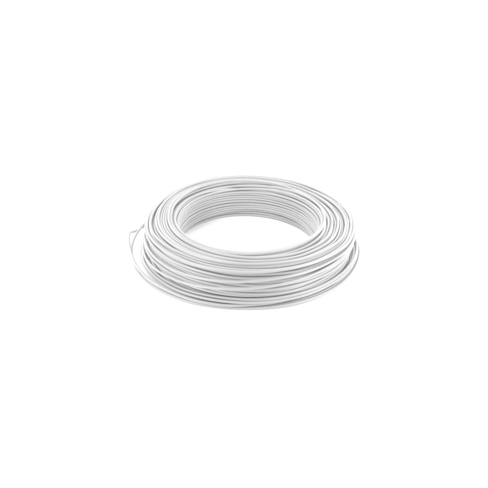 marque generique - fil rigide h07vu 1 x 2.5 mm2 - blanc - couronne de 100 mètres - Fils et câbles électriques