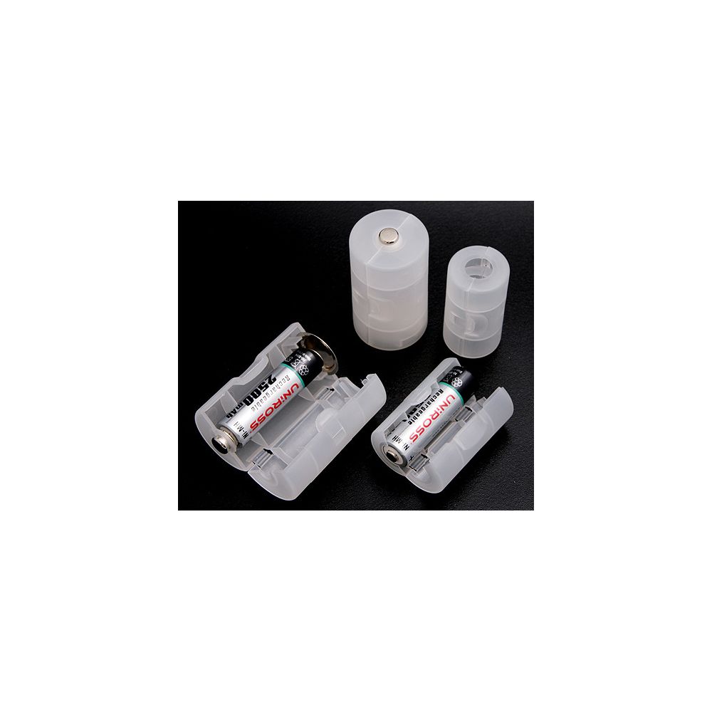 marque generique - 4 Adaptateur Pile AA Taille D Batterie Convertisseur - Piles rechargeables