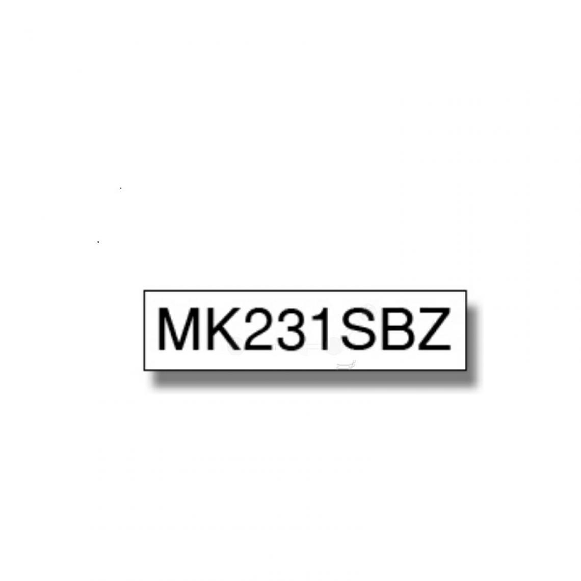 Brother - brother M-Tape M-K231S cassette de ruban, Largeur de () - Pointes à tracer, cordeaux, marquage