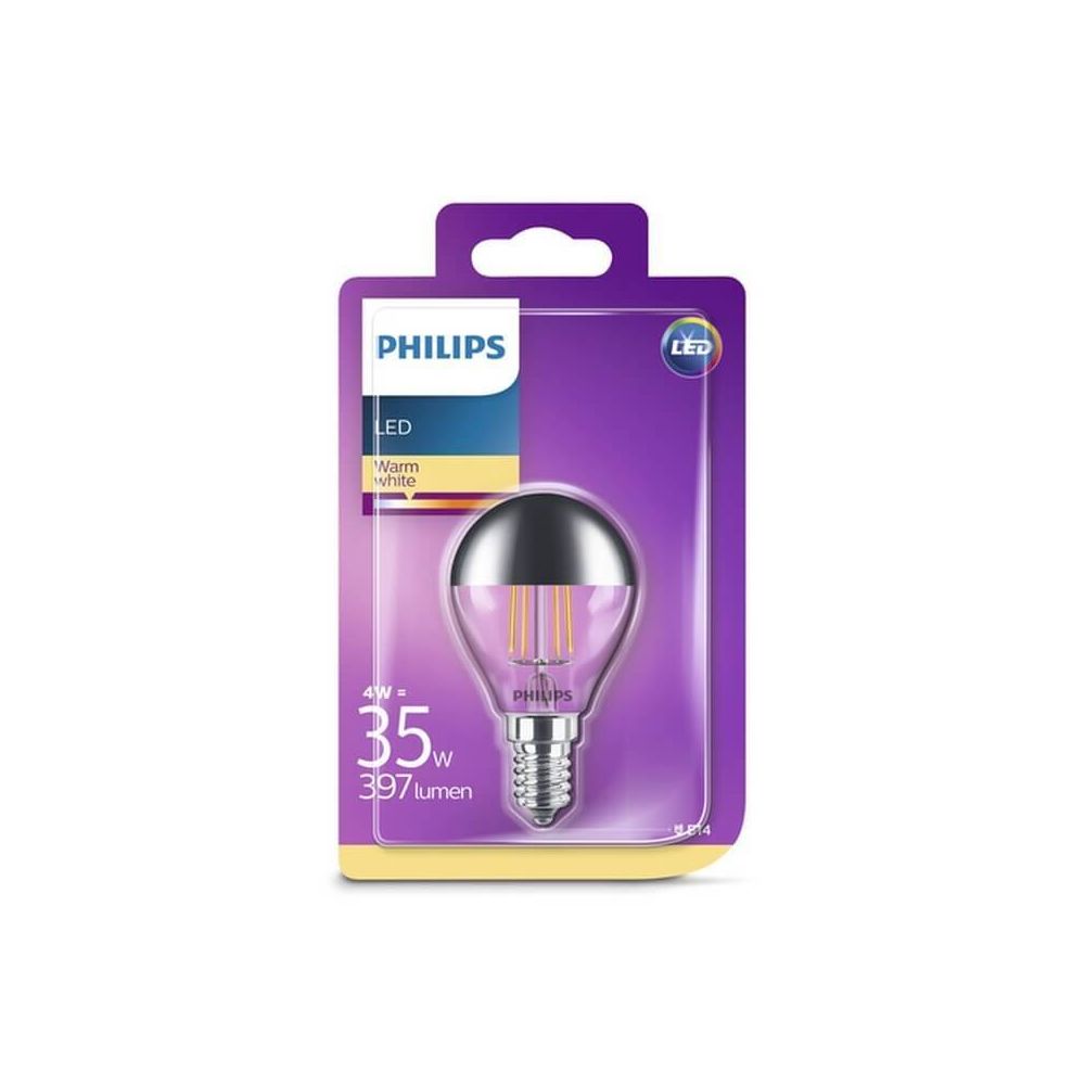 Philips - Ampoule LED E14 4W/35W - 397lm - 2700K - Blanc chaud - Ampoules LED