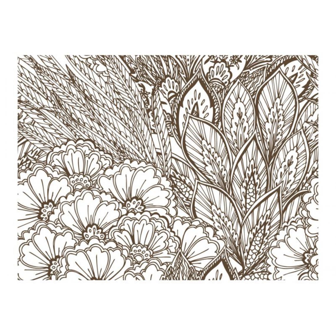 Artgeist - Papier peint - prairie (noir et blanc) .Taille : 300x231 - Papier peint