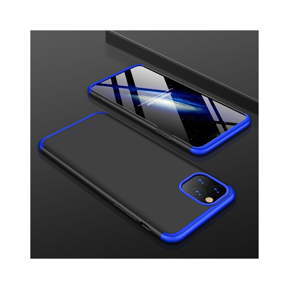 Wewoo - Coque Rigide Pour iPhone 11 Etui de protection PC à couverture totale avec trois couches de + Kit de film frontal en verre trempé Noir Bleu - Coque, étui smartphone