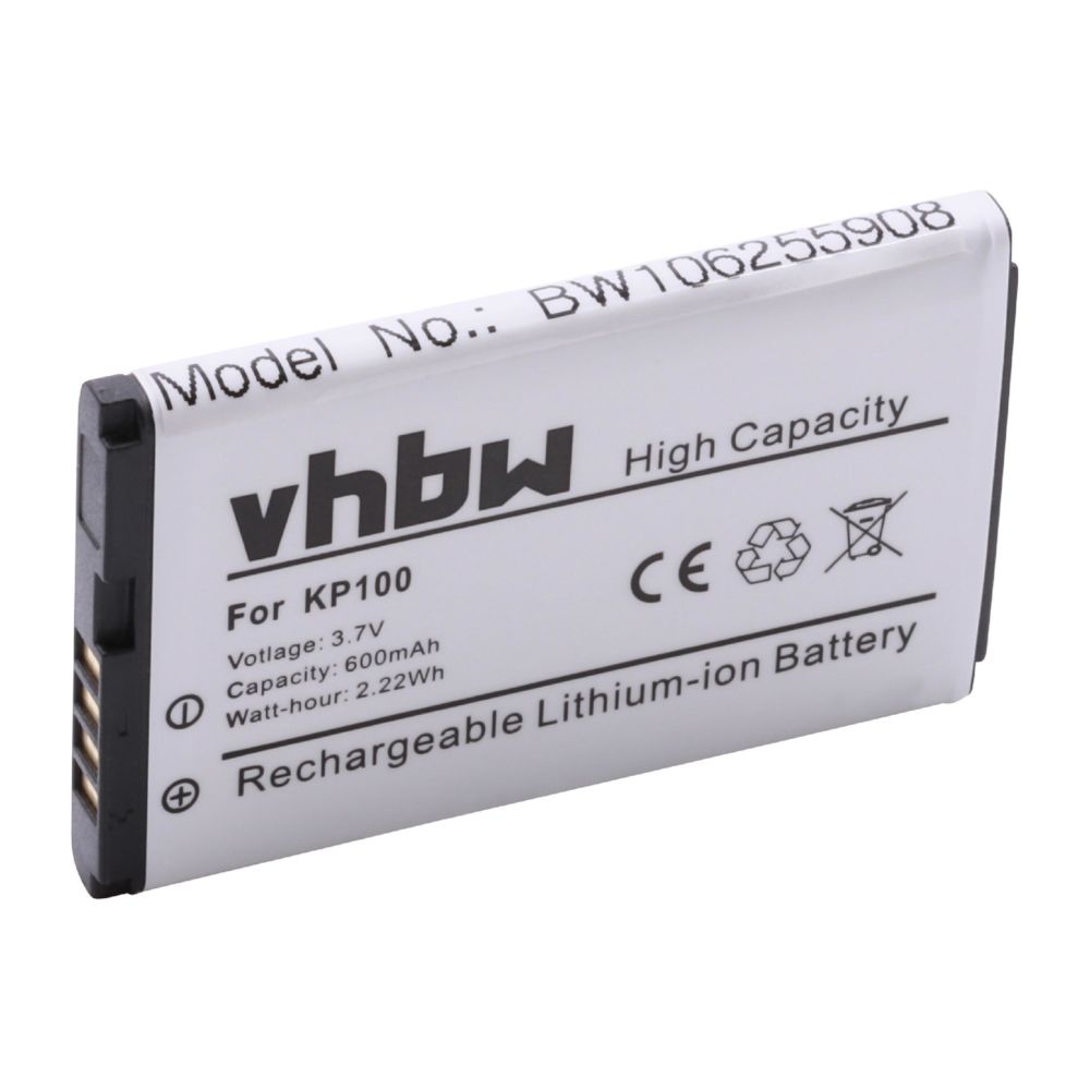 Vhbw - vhbw Li-Ion Batterie 600mAh pour LG KP100 KP230 KP235 KP 100 230 235 KU380 KU385 KU 380 385 remplace SBPL0093301, SBPL0089901 - Batterie téléphone