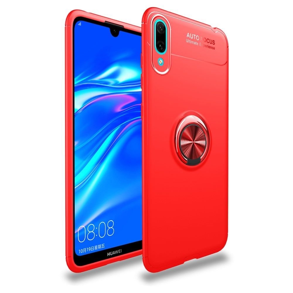 marque generique - Coque en TPU béquille anneau de doigt rouge pour votre Huawei Enjoy 9/Y7 Pro (2019) - Autres accessoires smartphone