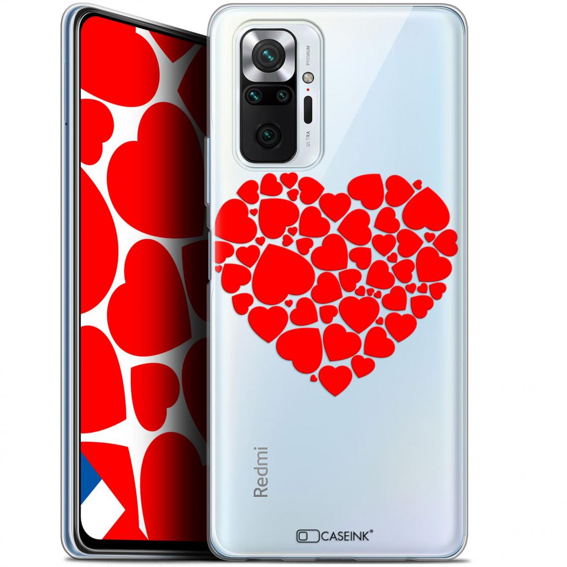 Caseink - Coque Pour Xiaomi Redmi Note 10 PRO (6.7 ) [Gel HD Collection Love Saint Valentin Design Coeur des Coeurs - Souple - Ultra Fin - Imprimé en France] - Coque, étui smartphone