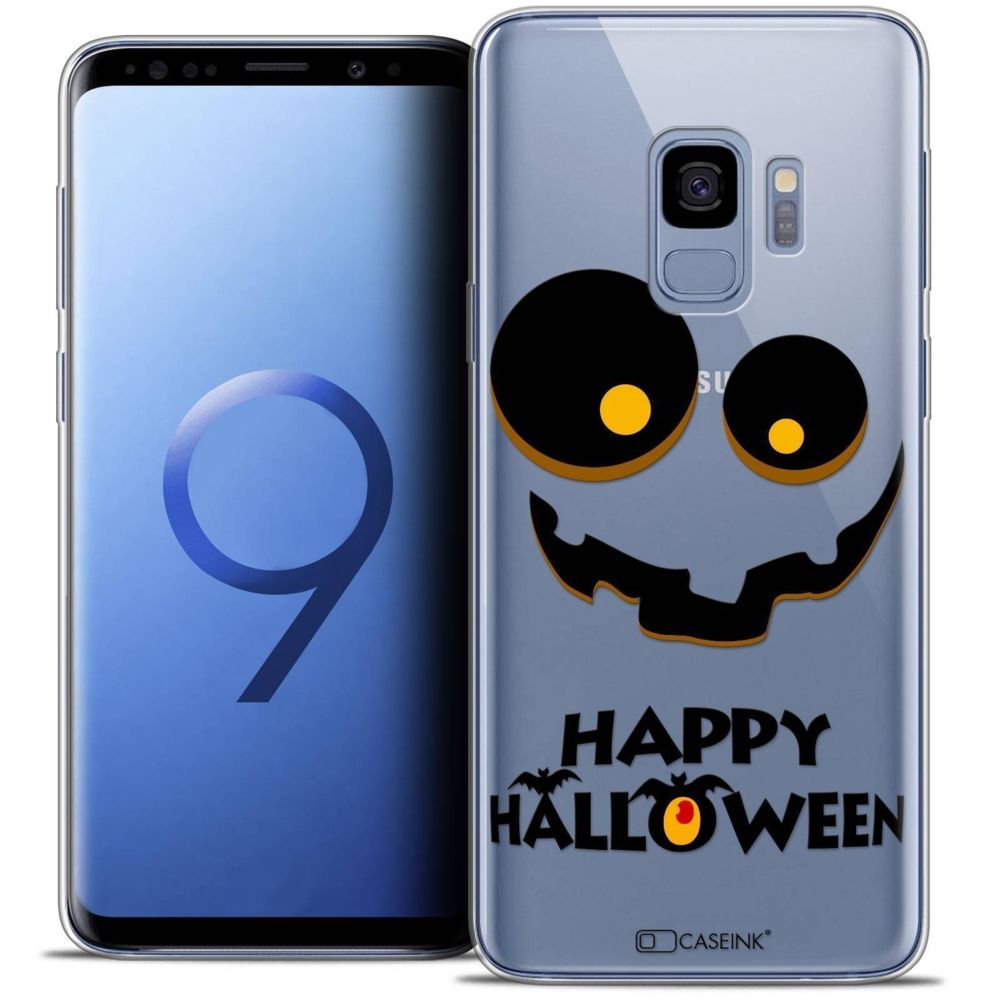 Caseink - Coque Housse Etui Samsung Galaxy S9 (5.8 ) [Crystal Gel HD Collection Halloween Design Happy - Souple - Ultra Fin - Imprimé en France] - Coque, étui smartphone