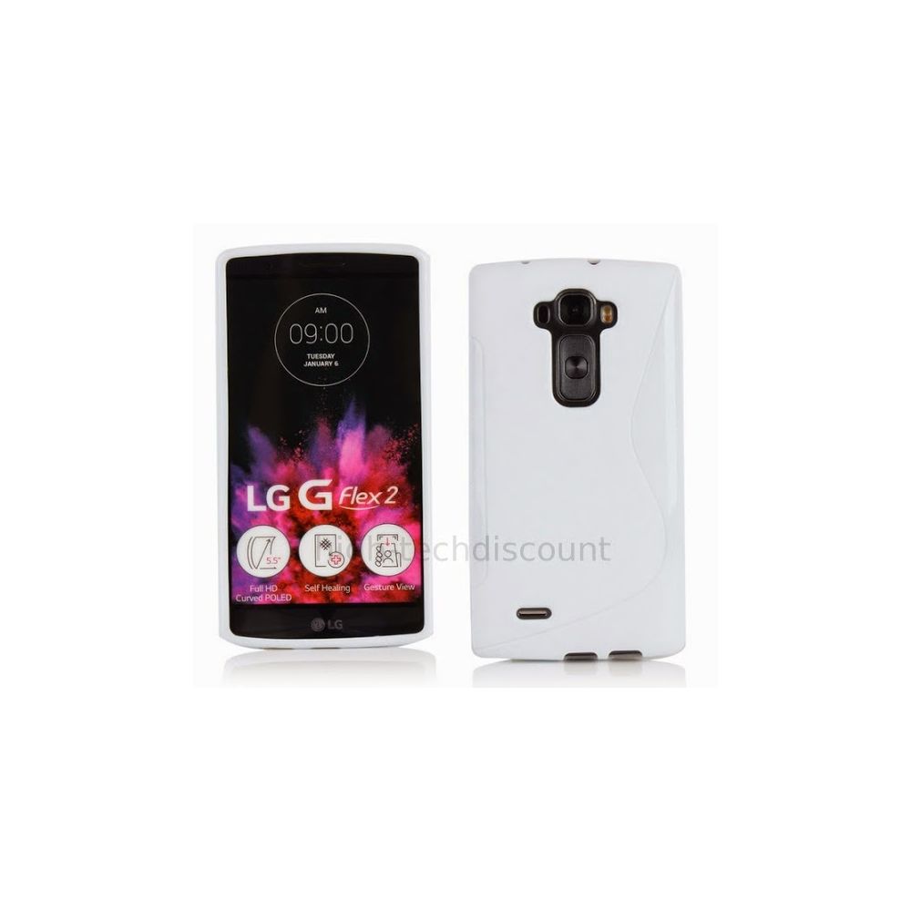 Htdmobiles - Housse etui coque pochette silicone gel fine pour LG G Flex 2 + film ecran - BLANC - Autres accessoires smartphone