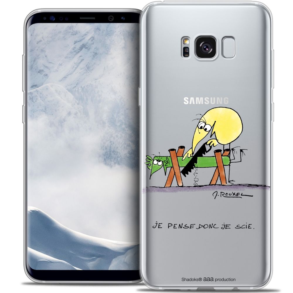 Caseink - Coque Housse Etui Samsung Galaxy S8 (G950) [Crystal Gel HD Collection Les Shadoks ? Design Je pense Donc - Souple - Ultra Fin - Imprimé en France] - Coque, étui smartphone