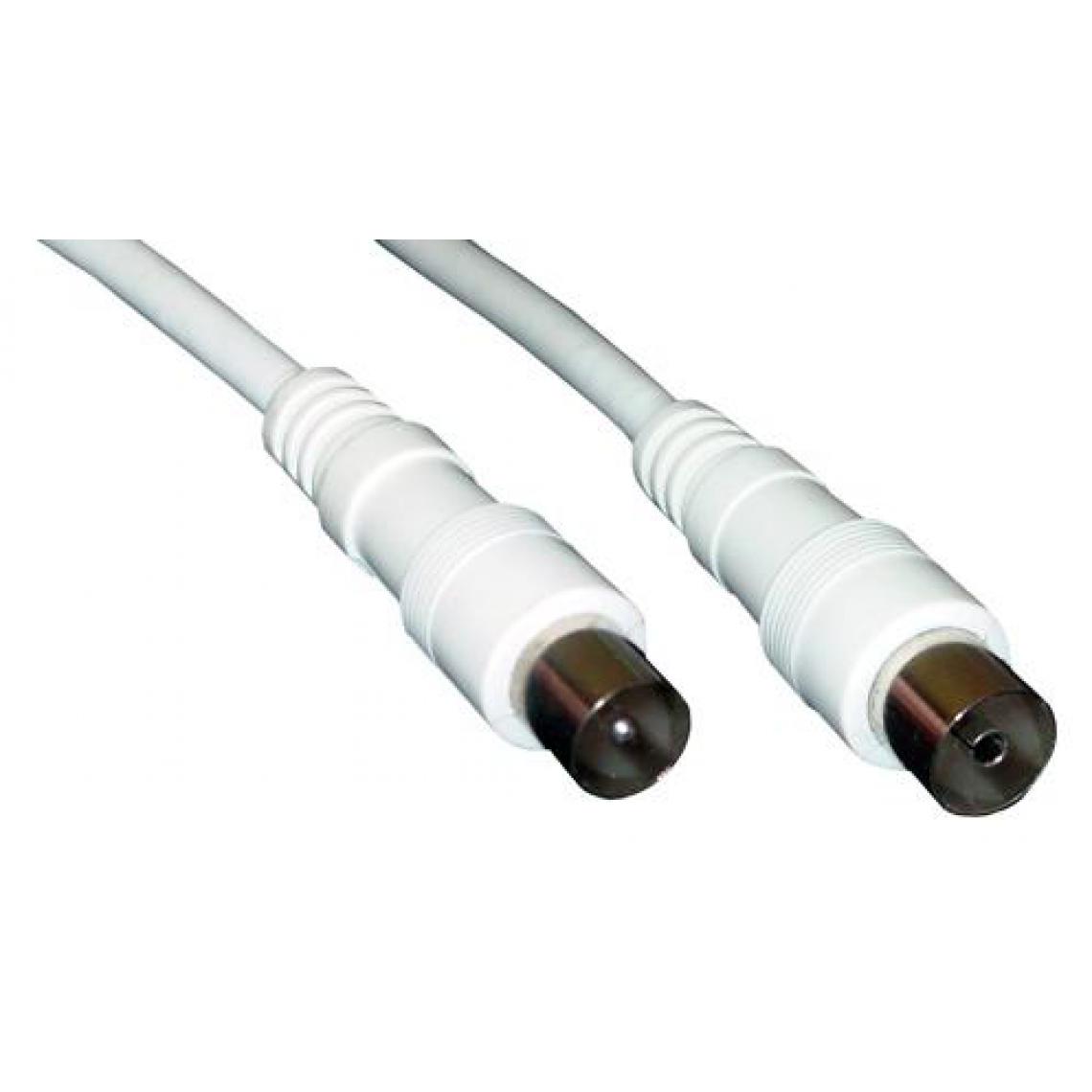 Mcl - Câble prolongateur d'antenne mâle / femelle 9,5mm - 10m - Accessoires Téléphone Fixe