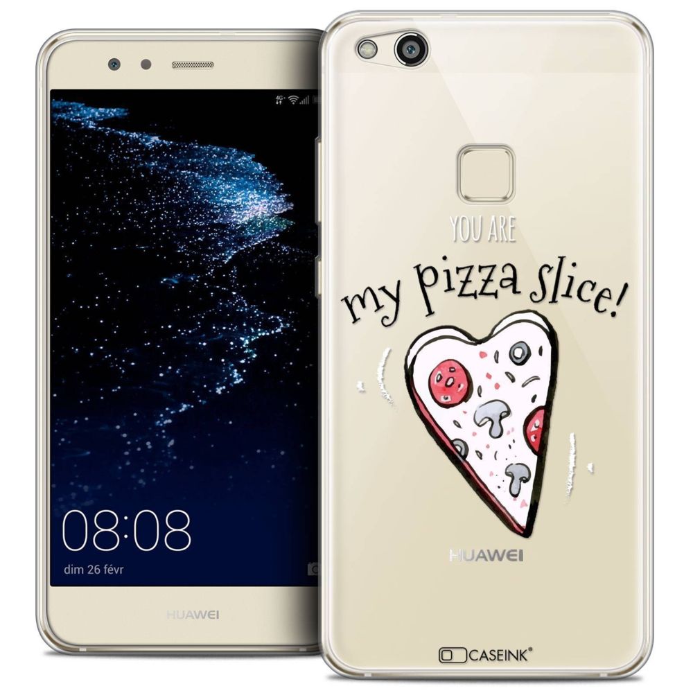 Caseink - Coque Housse Etui Huawei P10 LITE (5.2 ) [Crystal Gel HD Collection Love Saint Valentin Design My Pizza Slice - Souple - Ultra Fin - Imprimé en France] - Coque, étui smartphone