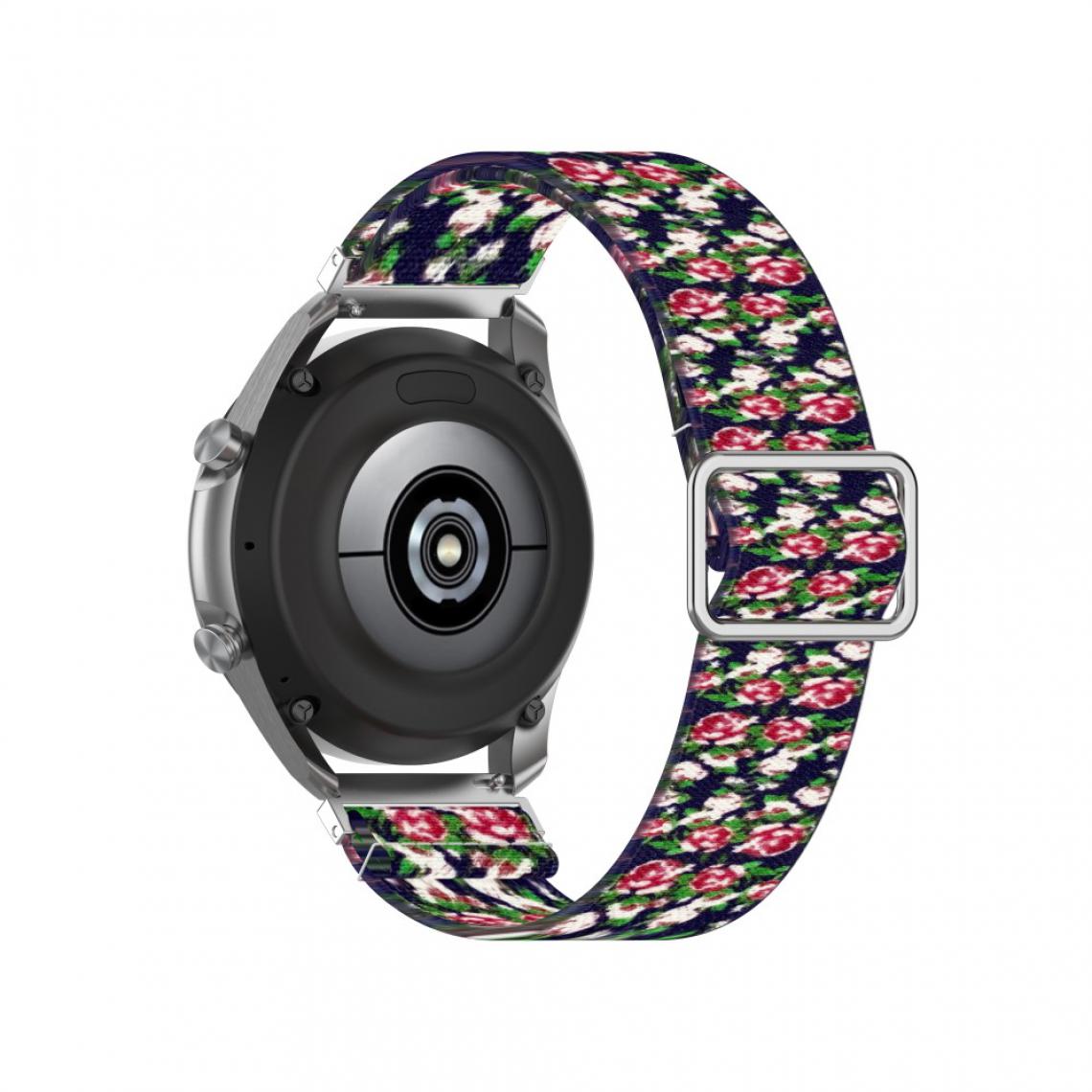 Other - Bracelet en nylon Motif Imprimé Réglable 22mm bleu/rose pour votre Samsung Galaxy Watch 46mm/Watch3 45mm - Accessoires bracelet connecté
