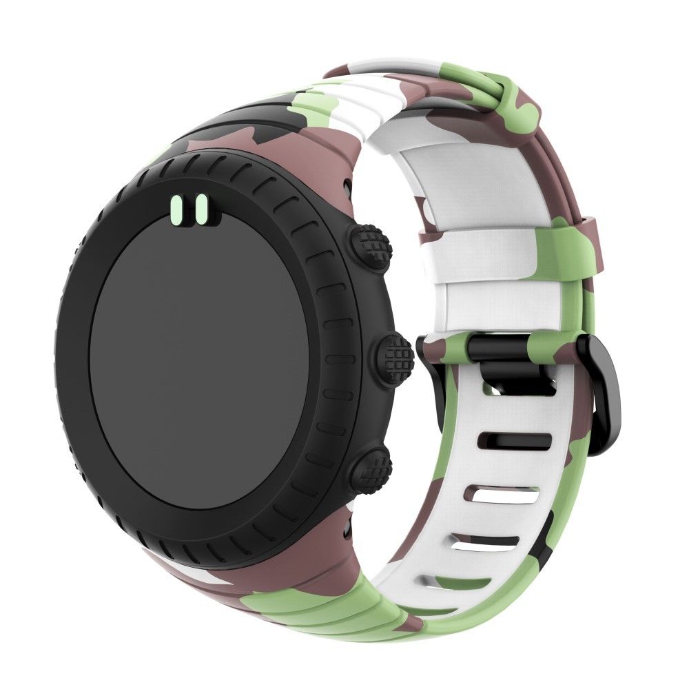 marque generique - Bracelet en silicone camouflage vert pour votre Suunto Core - Accessoires bracelet connecté