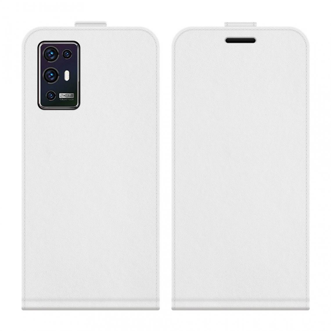 Other - Etui en PU Porte-cartes Design Flip Vertical Texture Crazy Horse blanc pour votre ZTE Axon 30 Pro 5G - Coque, étui smartphone