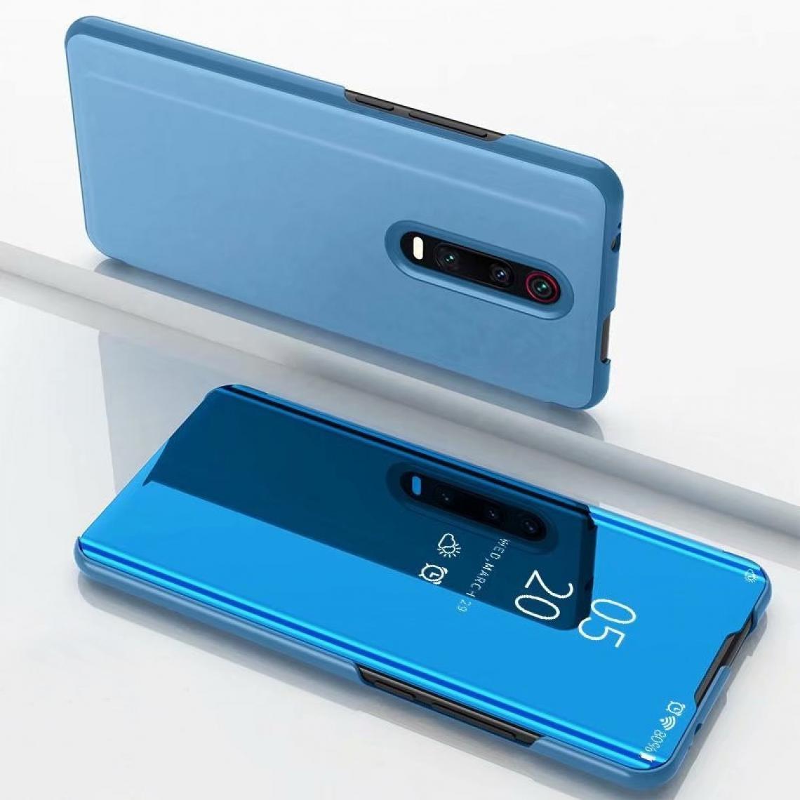 Wewoo - Housse Coque Etui à rabat horizontal en cuir avec miroir de galvanoplastie pour Xiaomi Mi 9T / 9T Pro support Bleu - Coque, étui smartphone
