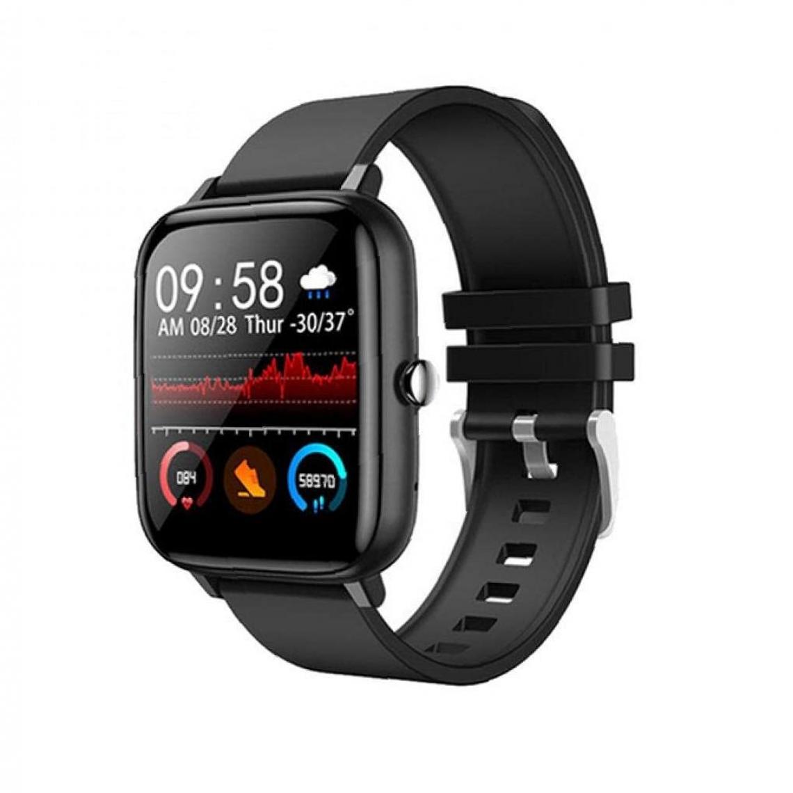 Chronotech Montres - Chronus Smart Watch Waterproof Sport Smartwatch Heart Rate Tracking Device Bracelet Watch (black) - Montre connectée