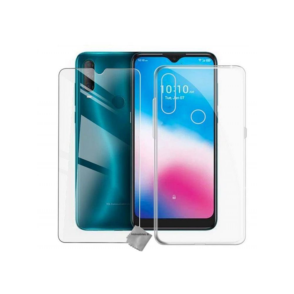 Htdmobiles - Housse etui coque silicone gel fine Alcatel 1S (2020) + verre trempe TRANSPARENT TPU - Autres accessoires smartphone