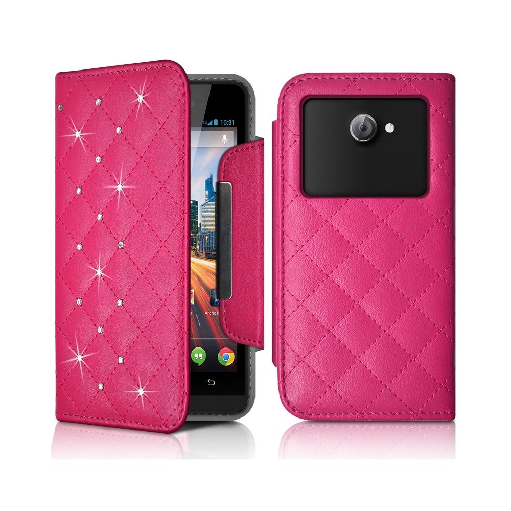 Karylax - Etui Universel L Style Diamant Couleur Rose pour Echo Moss - Autres accessoires smartphone