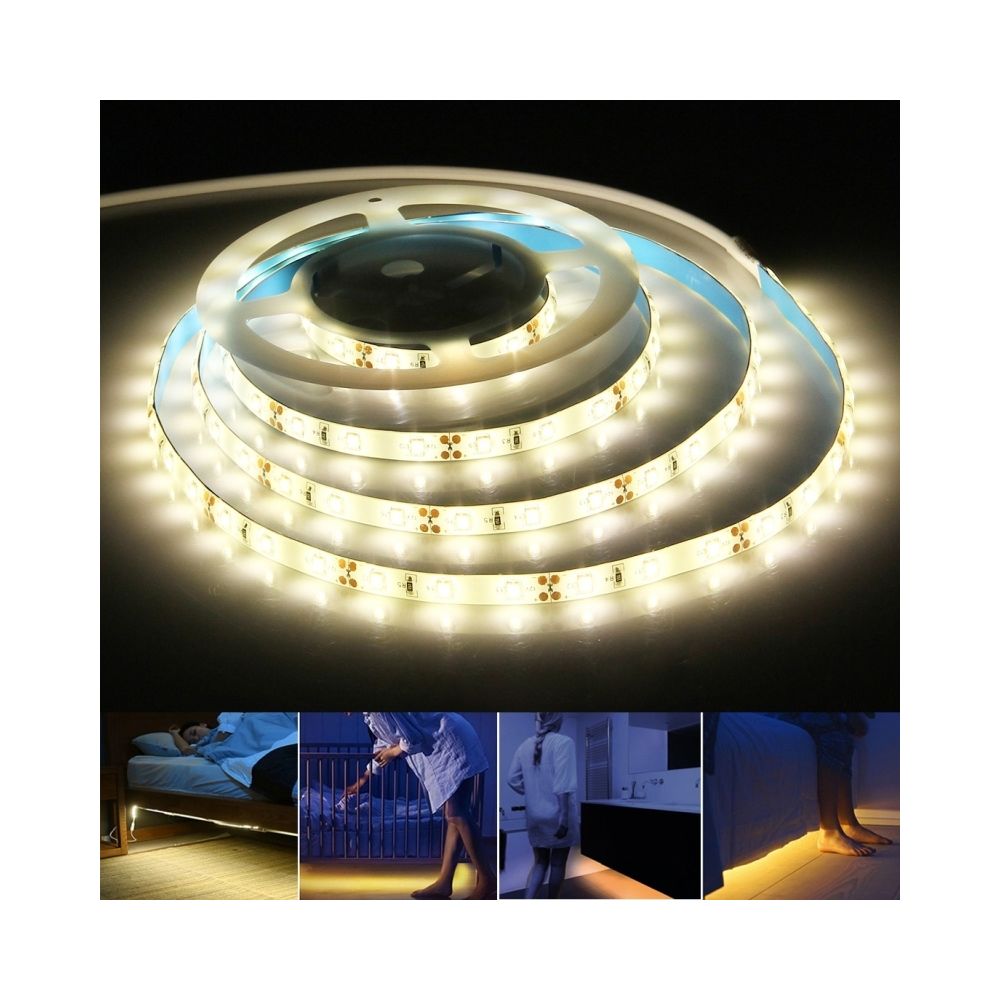 Wewoo - LED détecteur de mouvement blanc Éclairage chaud Digital de l'éclairage 15W SMD 2835 actionné par avec la bande époxyde de conseil blanc, DC 12V - Lampe connectée