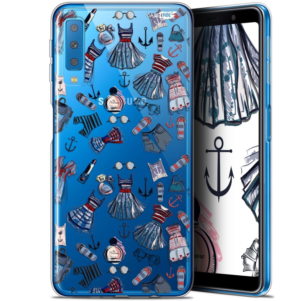 Caseink - Coque arrière Samsung Galaxy A7 2018 (A750) (6 ) Gel HD [ Nouvelle Collection - Souple - Antichoc - Imprimé en France] Fashionista - Coque, étui smartphone
