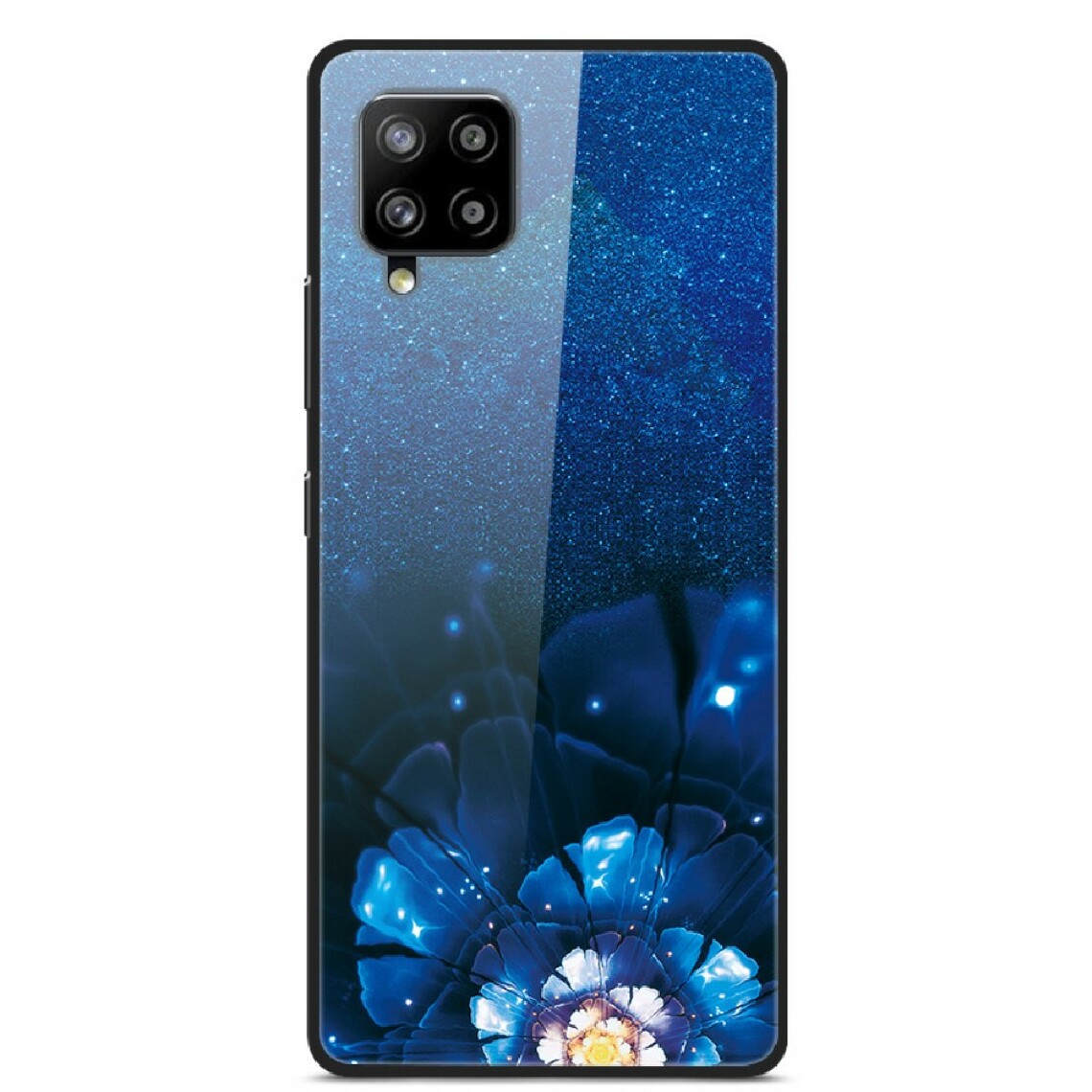 Other - Coque en TPU verre d'impression de style fantaisie fleur bleue pour votre Samsung Galaxy A42 5G - Coque, étui smartphone