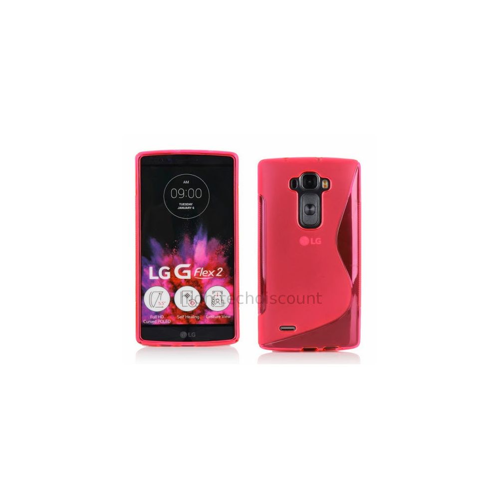 Htdmobiles - Housse etui coque pochette silicone gel fine pour LG G Flex 2 + film ecran - ROSE - Autres accessoires smartphone