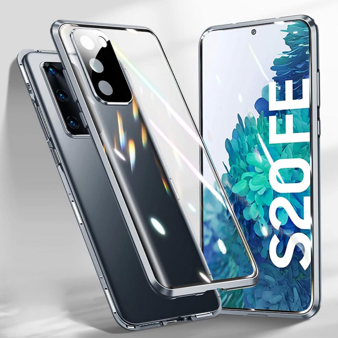Shot - Coque Verre Trempe pour "SAMSUNG Galaxy S20 FE" Magnetique Transparente Protection Integrale (ROUGE) - Coque, étui smartphone