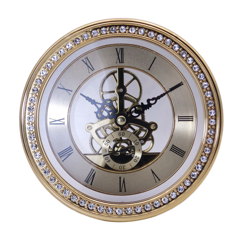 marque generique - Vintage 148mm cadran rond montre chiffres romains montre horloge à quartz insert doré - Accessoires montres connectées