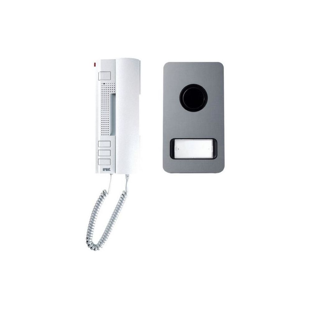Urmet - Urmet - Interphone Kit portier audio aluminium 12 V 2 fils Utopia Mikra - Sonnette et visiophone connecté