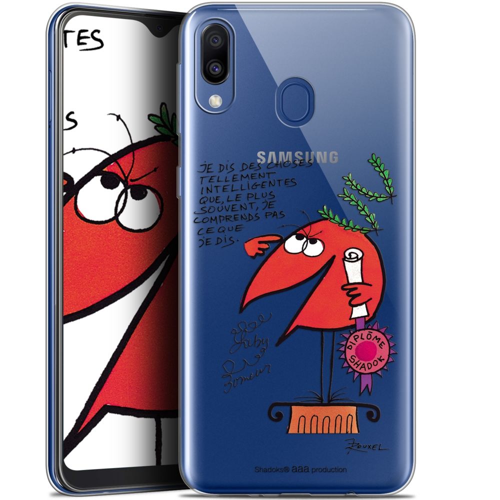 Caseink - Coque Pour Samsung Galaxy M20 (6.3 ) [Gel HD Collection Les Shadoks ? Design Intelligent - Souple - Ultra Fin - Imprimé en France] - Coque, étui smartphone