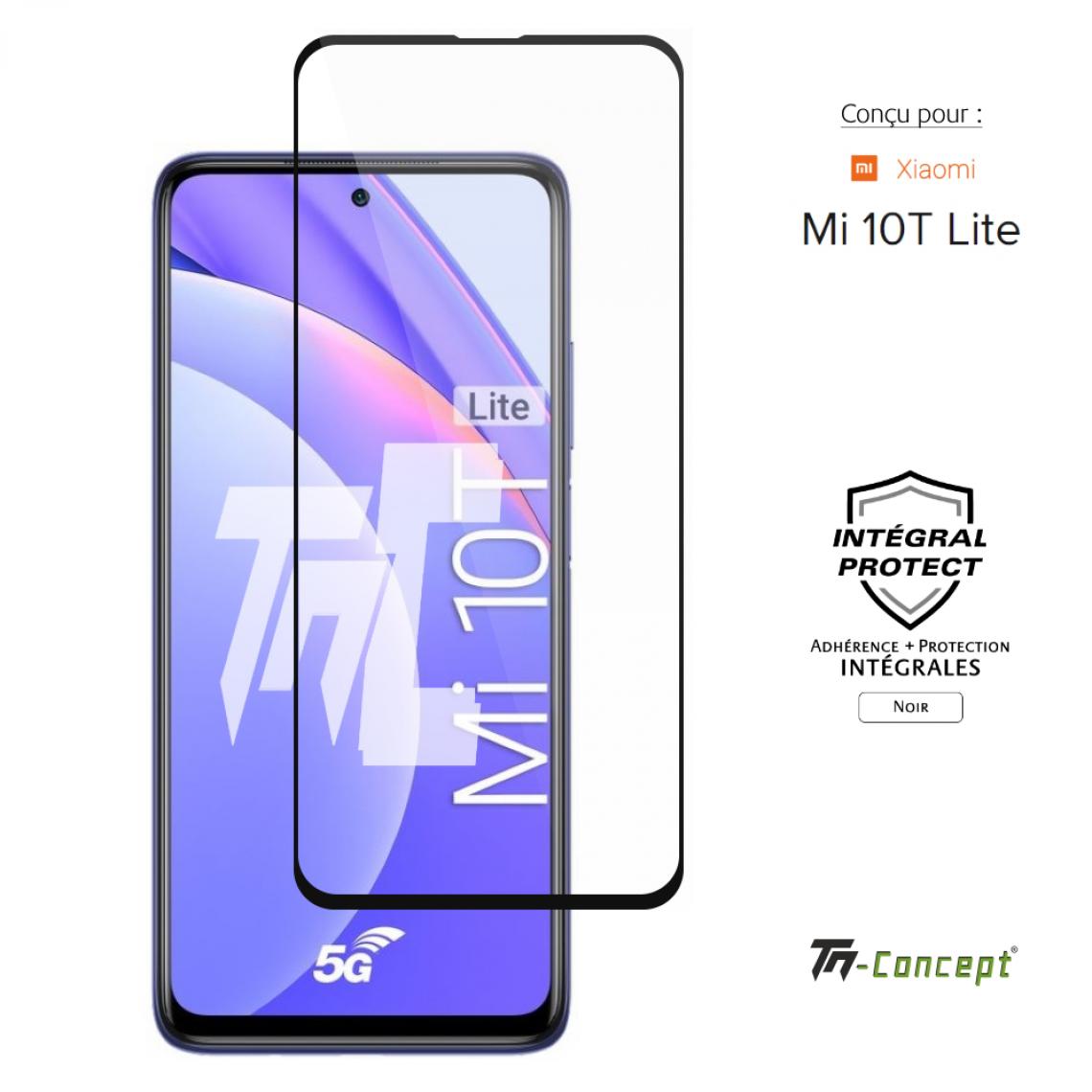 Tm Concept - Verre trempé intégral - Xiaomi Mi 10T Lite - Noir - TM Concept® - Protection écran smartphone