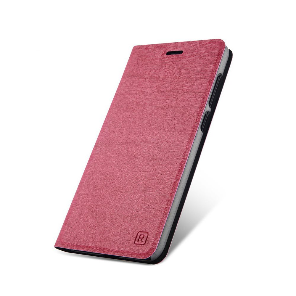 marque generique - Coque en PU grain de bois svelte pour Xiaomi Mi Max 2 - Rouge - Autres accessoires smartphone