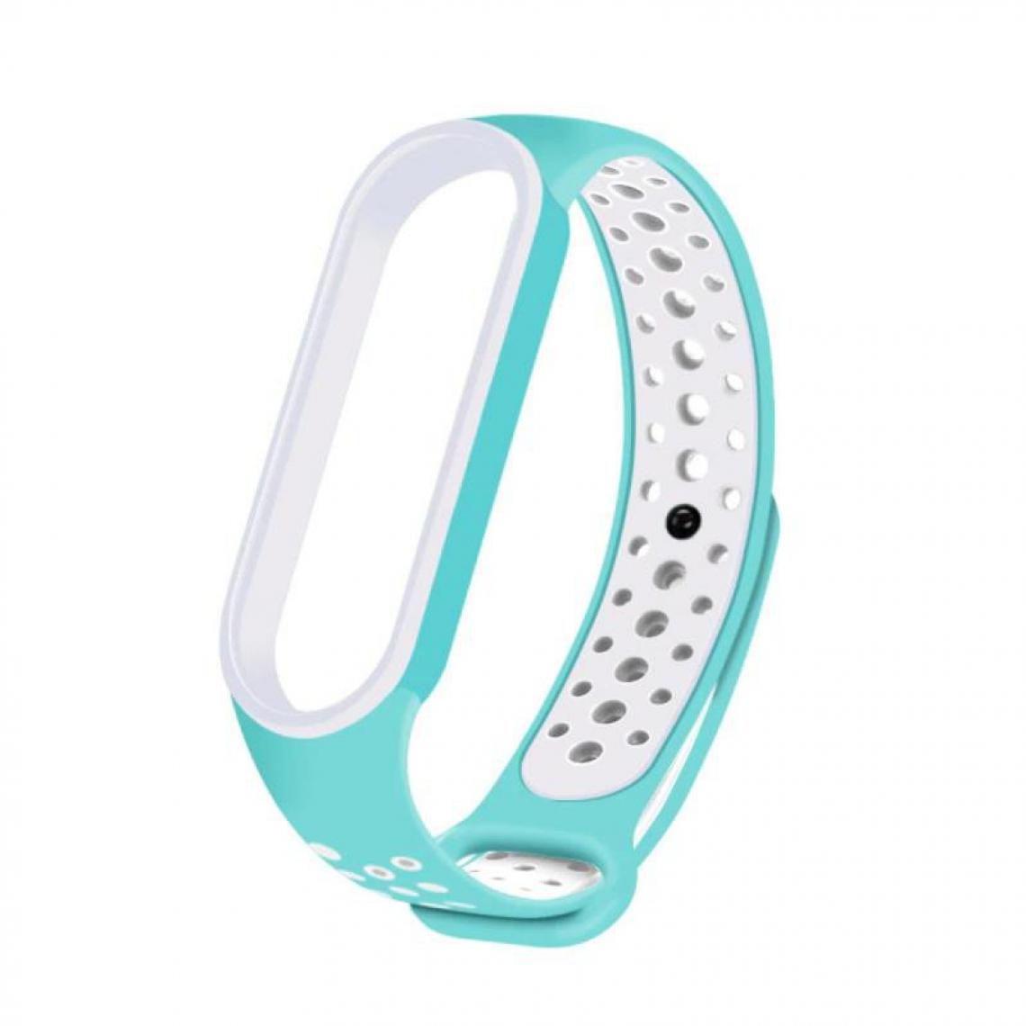 Phonecare - Bracelet SportyStyle pour Amazfit Band 5 - Vert / Blanc - Autres accessoires smartphone