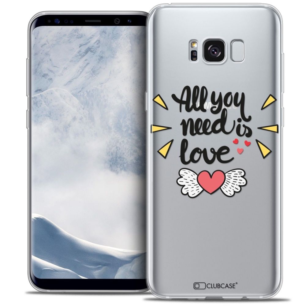 Caseink - Coque Housse Etui Samsung Galaxy S8+/ Plus (G955) [Crystal Gel HD Collection Love Saint Valentin Design All U Need Is - Souple - Ultra Fin - Imprimé en France] - Coque, étui smartphone