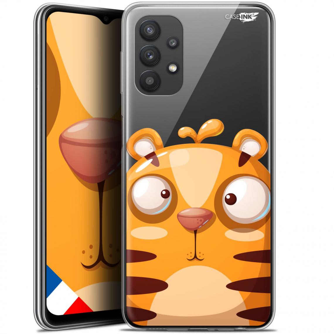 Caseink - Coque arrière Samsung Galaxy A32 5G (6.5 ) Gel HD [ Nouvelle Collection - Souple - Antichoc - Imprimé en France] Cartoon Tiger - Coque, étui smartphone