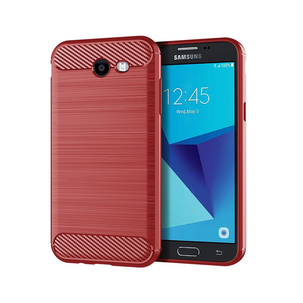 marque generique - Etui Coque de protection durable souple pour Samsung Galaxy J3 Prime - Rouge - Autres accessoires smartphone