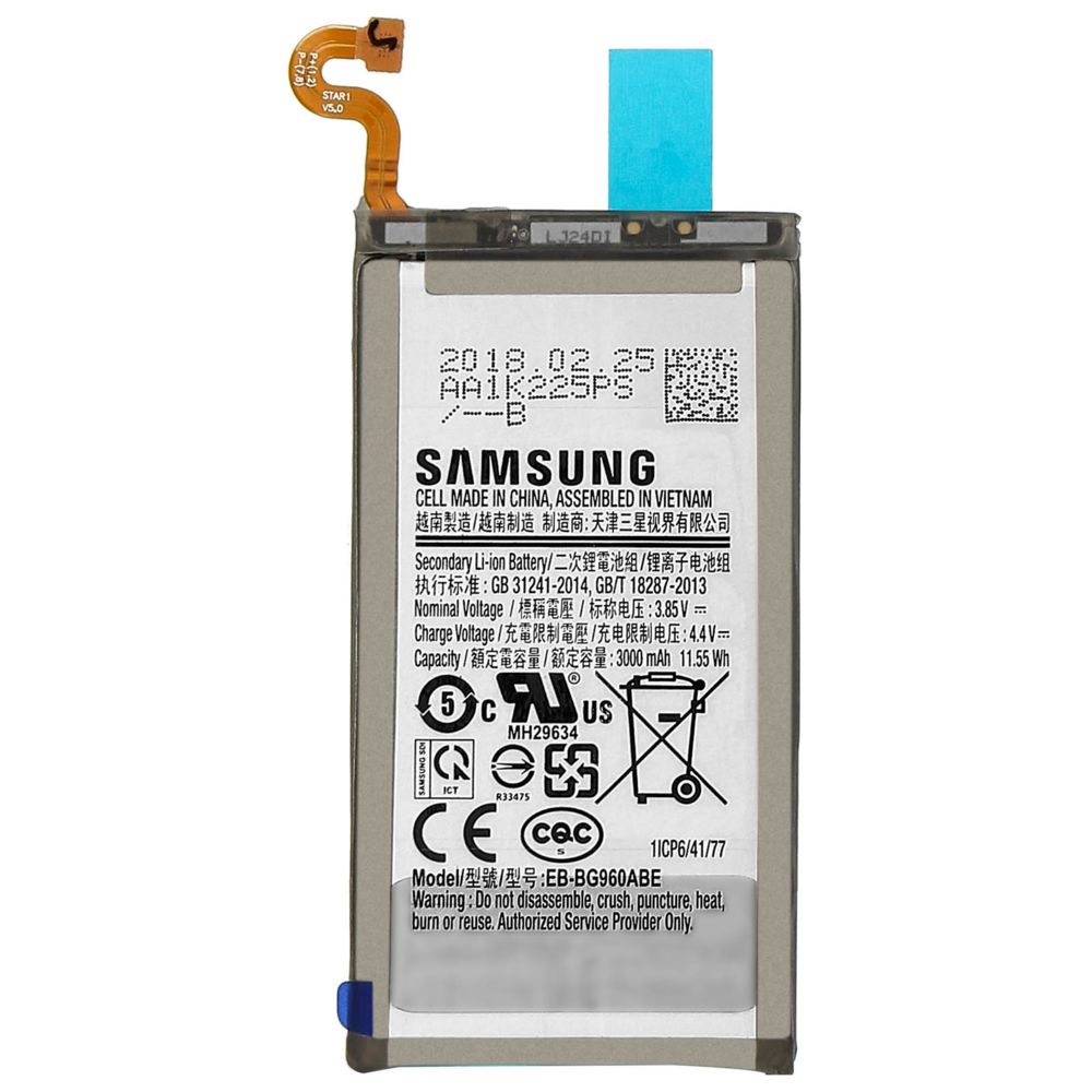 Samsung - Samsung EB-BG960ABE Batterie Galaxy S9 Batterie d'origine 3000mAh Noir - Batterie téléphone