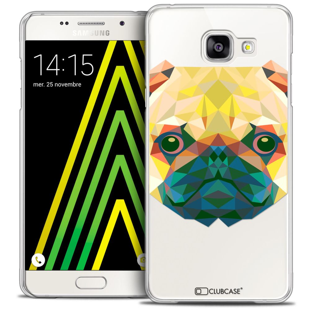 Caseink - Coque Housse Etui Galaxy A5 2016 (A510) [Crystal HD Polygon Series Animal - Rigide - Ultra Fin - Imprimé en France] - Chien - Coque, étui smartphone