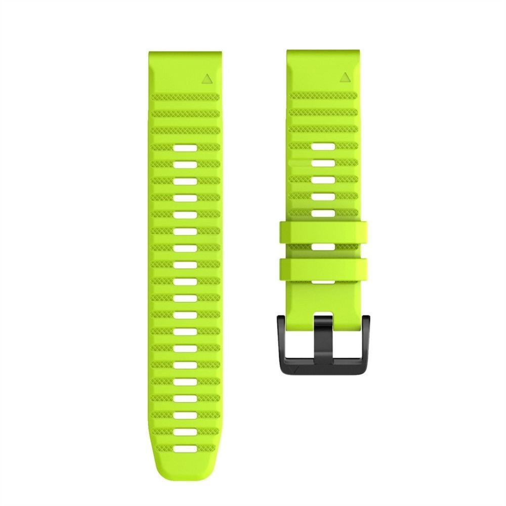 Wewoo - Bracelet pour montre connectée Garmin Fenix 6 22mm Smartwatch à en silicone à libération rapide Couleur Lime - Bracelet connecté
