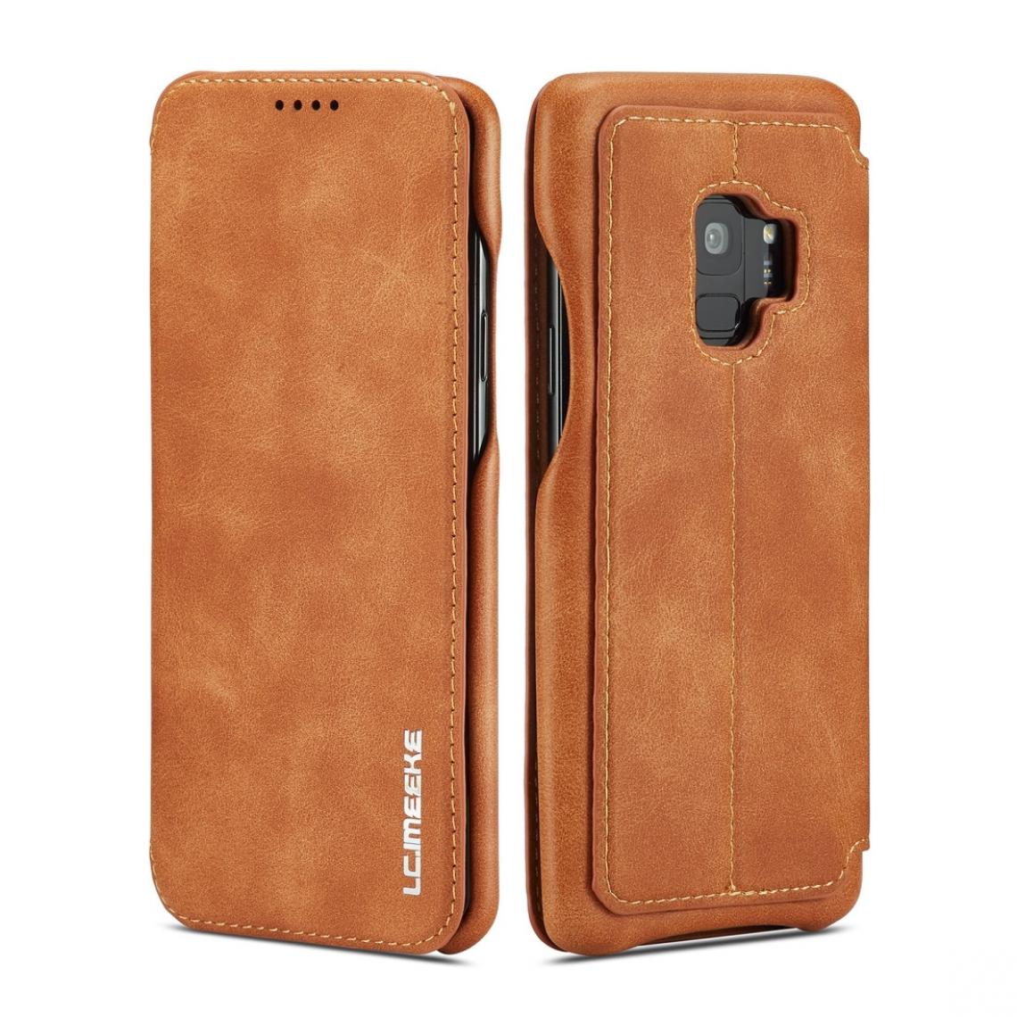 Wewoo - Housse Étui Coque Pour Galaxy S9 + en cuir Hon Ancient Series avec emplacements cartesporte-monnaie et portefeuille Marron - Coque, étui smartphone