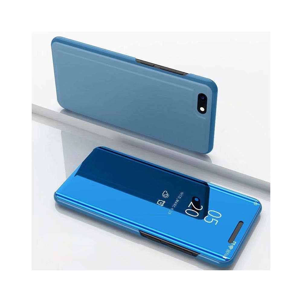 Wewoo - Housse Coque Étui à rabat horizontal en cuir avec miroir de galvanisation pour Xiaomi Redmi Goavec support bleu ciel - Coque, étui smartphone
