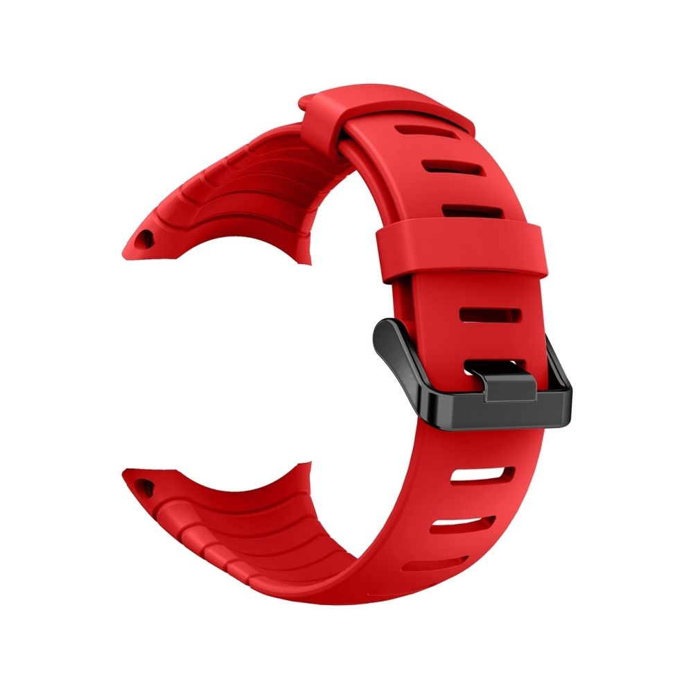 Wewoo - Bracelet rouge pour les bandes de montre de silicone de la boucle en acier carrée de Sunnto Core Series - Bracelet connecté