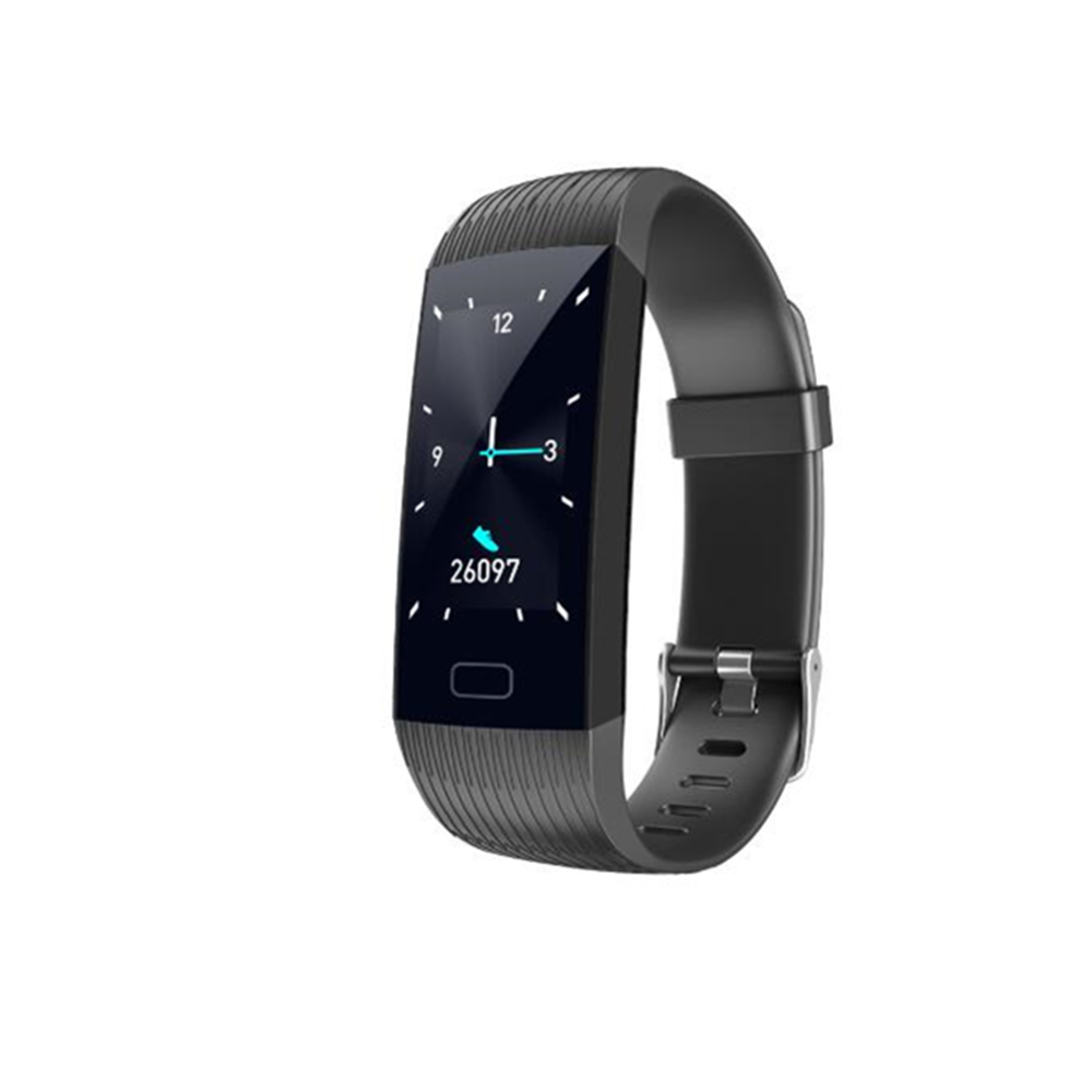 marque generique - YP Select 1.14 pouces Écran couleur Pression artérielle Moniteur de fréquence cardiaque Sport Bluetooth Smart Wristband Watch-NOIR - Montre connectée