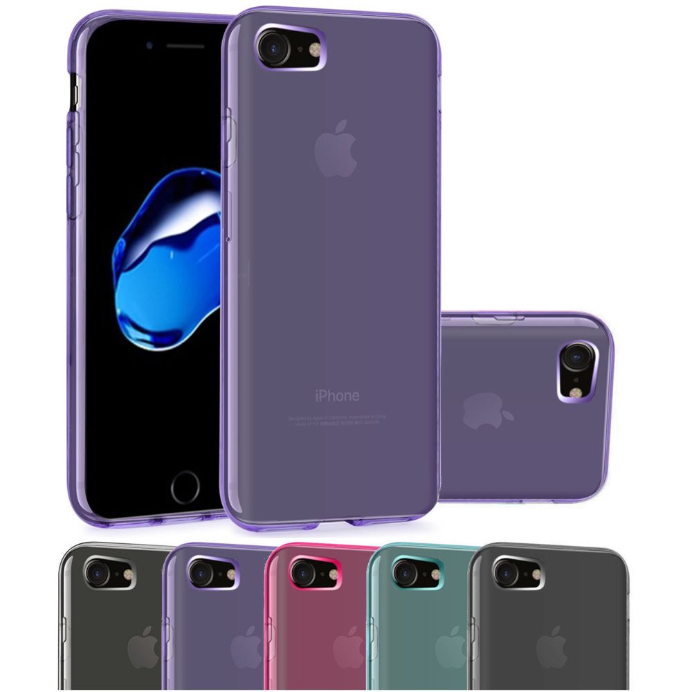 marque generique - Apple iPhone 8 (4.7) Housse Etui Housse Coque de protection Silicone TPU Gel Jelly - Violet - Autres accessoires smartphone
