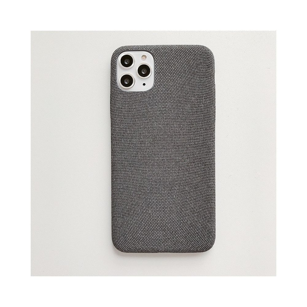 Wewoo - Coque de protection en TPU Style de tissu pour iPhone 11 Pro gris foncé - Coque, étui smartphone