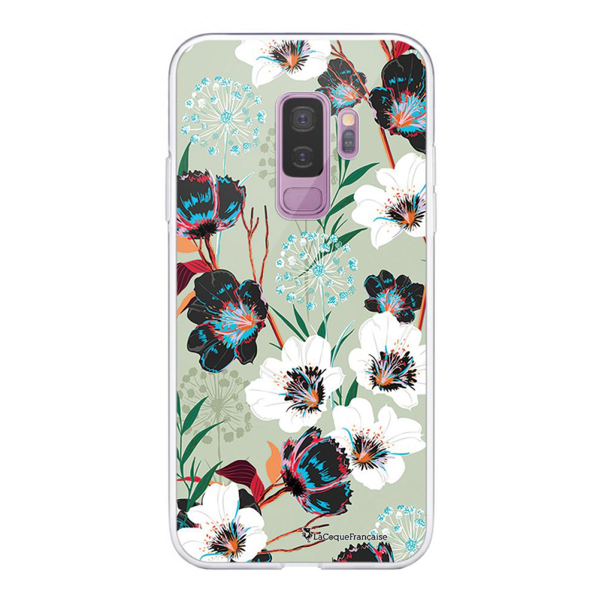 La Coque Francaise - Coque Samsung Galaxy S9 Plus 360 intégrale transparente Fleurs vert d'eau Tendance La Coque Francaise. - Coque, étui smartphone